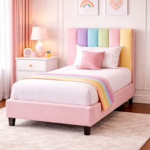 Faux-Leather-Twin-Bed