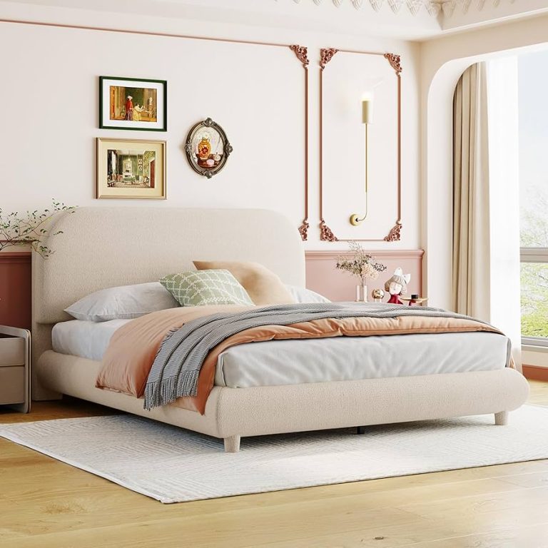 Cream Upholstered Bed JF-AFB05