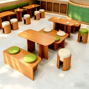 Custom Restaurant Booth RC09 (2)