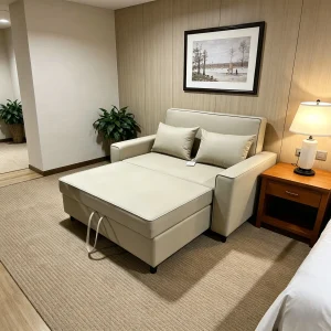 Faux Leather Sleeper Sofa SB05 (2)