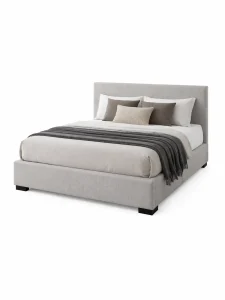 Grey Upholstered Bed (2)