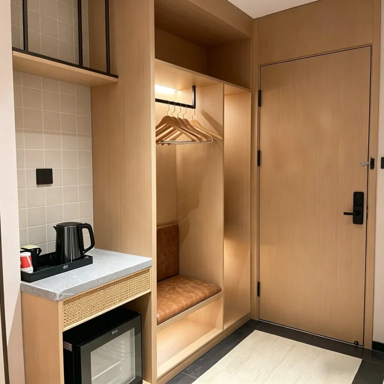Hotel Wardrobe with Integrated Tea Cabinet JF-HW007