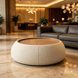 Round Wood Coffee Table CT03 (2)