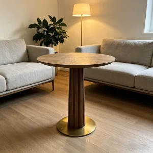 Solid Wood Round Coffee Table CT15