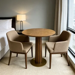 Solid Wood Round Coffee Table CT15 (2)
