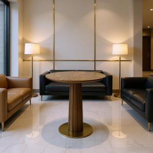 Solid Wood Round Coffee Table CT15