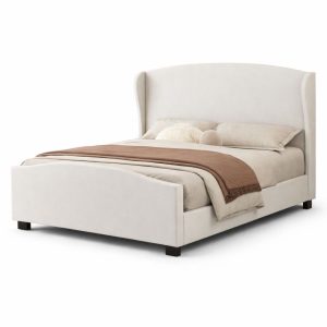 White Upholstered Bed