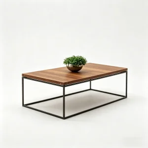 Wood and Metal Coffee Table CT08