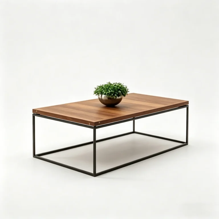 Wood and Metal Coffee Table CT08