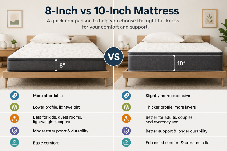 8-Inch vs 10-Inch Mattress